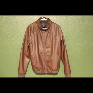 Leather brown jacket